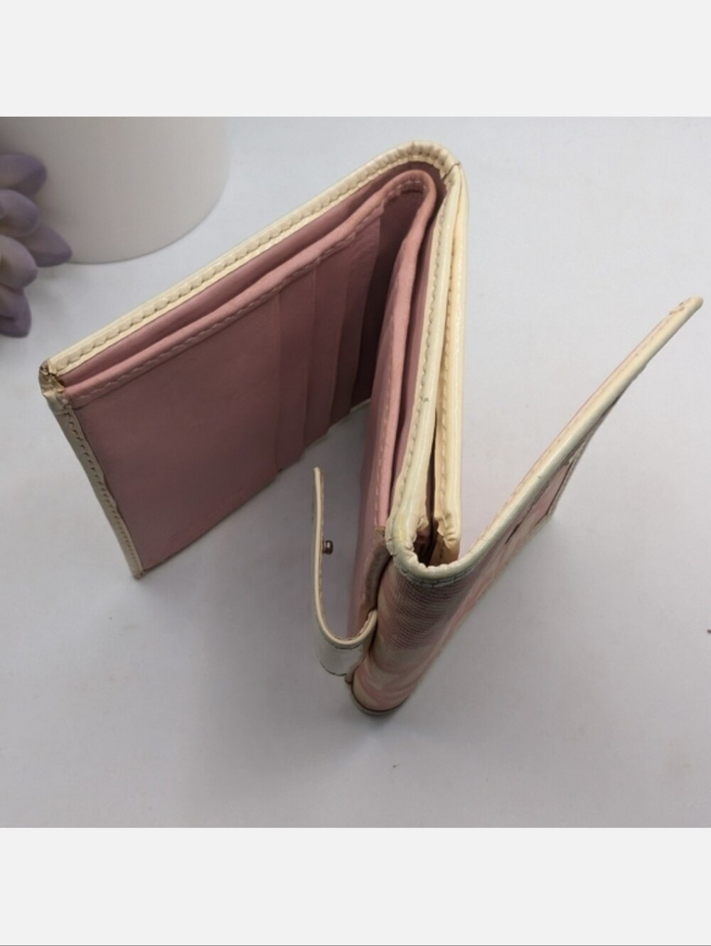 Christian Dior Vintage Street Chic Pink Canvas Trotter Galliano Era Wallet - Picture 5 of 8